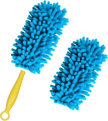 Reusable Duster Refills Compatible with Swiffer Duster Handle, Bafezoze Washable Duster Pads 4 Pack Blue (Handle Not Included) in Saudi Arabia