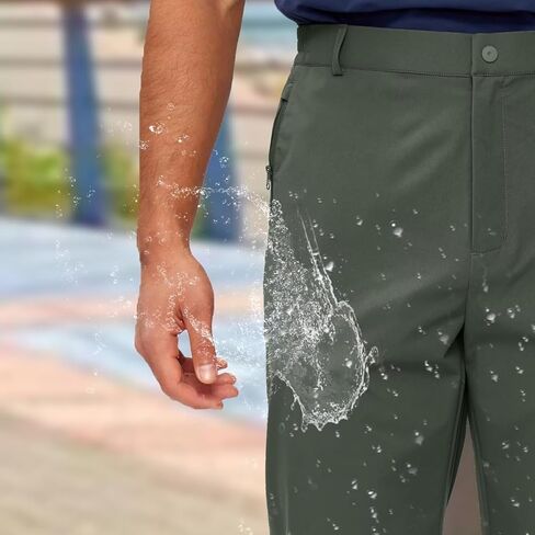 Men's Fleece Lined Waterproof Hiking Insulated Softshell Pants Slim with Pockets Outdoor in Kuwait