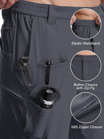 Men's Hiking Cargo Shorts Lightweight Quick Dry Outdoor Work Tactical Fishing Travel Camping in Saudi Arabia