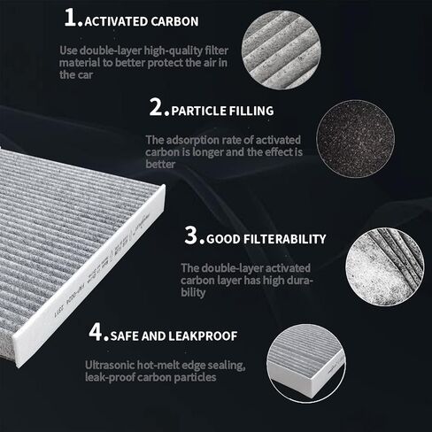 Freairpilot 2PCS CF11220 Cabin Air Filter,Replacement For BMW 535d,528i,535i,550i,640i,650i,740i,750i,750Li,760Li,M5,M6,Alpina B7/Rolls-Royce Dawn,Ghost,Wraith;OEM# CUK2533,64119272642. in Saudi Arabia
