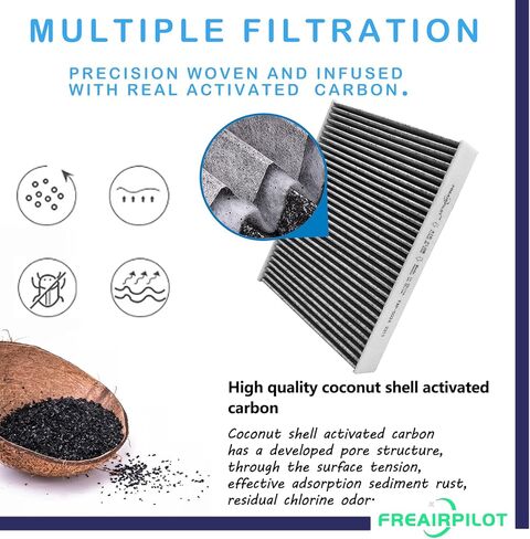 Freairpilot 2PCS CF11220 Cabin Air Filter,Replacement For BMW 535d,528i,535i,550i,640i,650i,740i,750i,750Li,760Li,M5,M6,Alpina B7/Rolls-Royce Dawn,Ghost,Wraith;OEM# CUK2533,64119272642. in Saudi Arabia