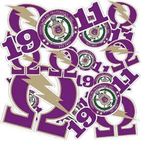 Desert Cactus Omega Psi Phi Sticker OPP Omega Man Divine 9 Multiple Size Sheet Decal Laptop Water Bottle Car Sheet (T1-4)