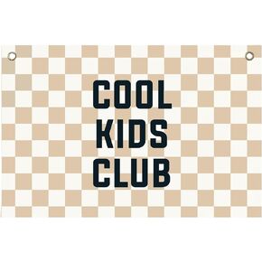 Cool Kids Club Polyester Banner, 24x36 inches, for Kids Room Decor or Playroom