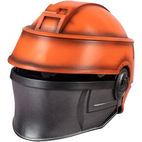 Orange-Black Resin Helmet Women Halloween Cosplay Mask for Adults Female Assassin Costume Collectibles