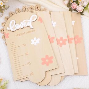 Daisy Wooden Growth Charts for Wall - Acrylic Daisy Girls Growth Chart, Wood Baby Growth Ruler, Girls Room Decor, Nursery Wall Decor
