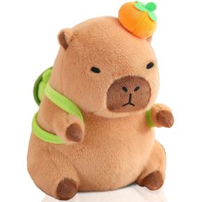 Cute Capybara Plush with Bread Kawaii Soft Apple Capybara Stuffed Aniamls Capybara Plush Toys Hugging Gifts Kids Girls Boys 12 inch