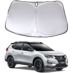 Windshield Sun Shade for Nissan Rogue 2014-2024, Front Window Sunshade, Sun Visor Blocker, UV Protector, Heat Shield Keep Your Vehicle Cool, Lightweight & Portable