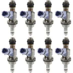 ACROPIX Car Fuel Injector Nozzle Replacement for Lexus GS350 2007-2015 23209-31030 - Pack of 8 Silver Tone