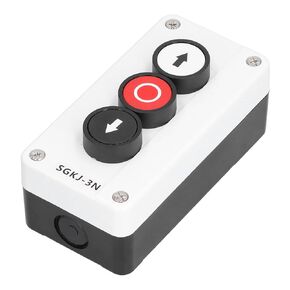 Momentary Switch Station Box Self-recovery Push Button Switch Waterproof Truck Tail Lift Switch Up Down Stop Switch for Winch Roller Door(SGKJ-3N)
