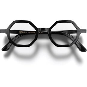 LONDON MOLE® Malibu reading glasses | Cool hexagonal/octagonal shaped readers | Men’s Women’s Unisex | Spring hinges