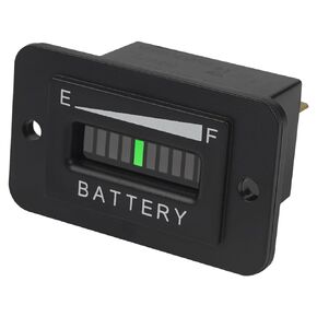 Jayron Lead Acid Battery Indicator Meter Gauge/Waterproof Battery Capacity Meter,Universal LCD Digital Battery Discharge Alert,Use for Golf Cart,Fork Lifts,Star Car,Club Car (48V)