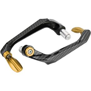 KIMISS Universal 7/8in 22mm CNC Aluminum Handlebar Brake Clutch Lever Hand Guard for Motorcycle, Motorbike, Scooters, Electric Cars, Mountain Bikes(Gold)