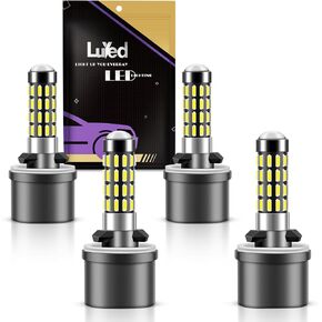 مصابيح الضباب LUYED 880 886 890 892 LED 2000 لومن فائقة السطوع 4014 51-EX شرائح مع جهاز عرض لأضواء الضباب، أبيض زينون، حزمة من 4 قطع