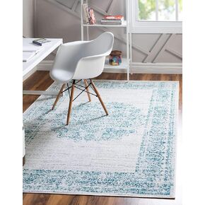 Unique Loom Aarhus Collection Vintage Border Area Rug_AAR003, 10 ft x 13 ft, Dark Gray/Gray