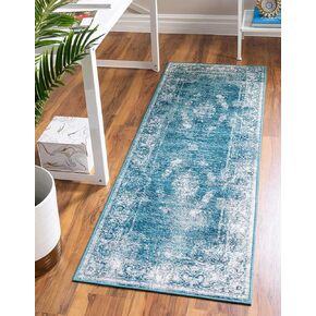 Unique Loom Aarhus Collection Vintage Border Area Rug, 7 x 10 Feet, Charcoal/Ivory