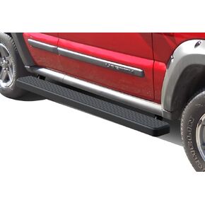 APS (Black Powder Coated 6 inches Running Boards Nerf Bars Side Steps Compatible with Jeep Liberty 2002-2007 4-Door (Without Mudflaps Factory Rock Rails Must Be Removed)