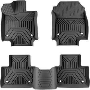 Huidasource Floor Mats for Toyota Camry 2018-2024(Not Fit for Hybrid), Injection Molding TPE All Weather Floor Mats for Camry, Anti Slip Car Mats, Front & Rear 2 Row Car Floor Liners Mats, 3Pcs, Black