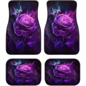 Anti-dust Automotive Floor Mats Washable Floor Mats with 4 Pieces Heavy Duty Protection Red Mushroom Print Car Floor Carpets for Man Woman