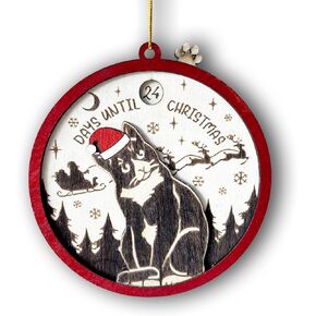 Tuxedo Cat Ornament - Black and White Cat Christmas - Bicolor Xmas Ornaments - Tuxedo Christmas Tree Hanging Ornament (Tuxedo Cat What)