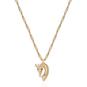 Dremmy Studios Gold Animal Necklace,14K Gold Plated Dainty Simple Cubic Zirconia Butterfly Pendant Chain Handmade Everyday Minimalist Jewelry for Women