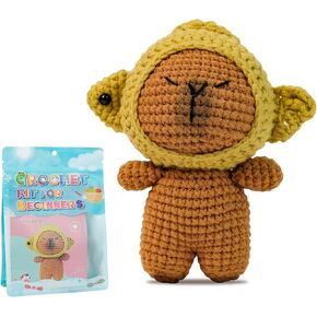 طقم الكروشيه للمبتدئين والكبار، طقم كروشيه مناسب للمبتدئين مع دروس فيديو خطوة بخطوة، تعلم مجموعات حيوانات الغوريلا الكروشيه اللطيفة، لوازم الحياكة التي يمكنك صنعها بنفسك، غزل سهل لمحبي الكروشيه in Kuwait