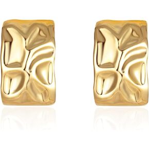Gold Geometric Earrings for Women, Chunky Gold Dangle Earrings Trendy Vintage Statement Earrings Dupes Jewelry for Her