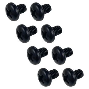 Rear License Plate Screws Black Compatible with Audi and VW M6-1.0 X 10mm 18-8 Stainless Steel Phillips Pan Head 8 Pack