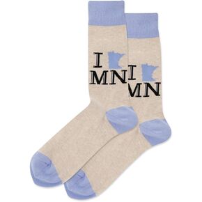 Hot Sox Minnesota Socks, Natural Melange, 1 Pair, Men Shoe 6-12.5