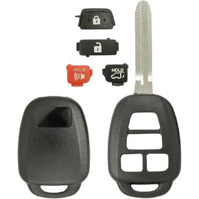 Keyless2Go Replacement for 4 Button Remote Head Key Shell for Toyota HYQ12BDM GQ4-52T - Shell ONLY