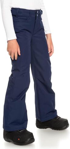 بنطال روكسي للثلج في الفناء الخلفي للفتيات مع تقنية DryFlight (12/كبير، أزرق العصور الوسطى (BTE0)) in Kuwait