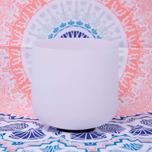 ENERGYSOUND 432Hz Perfect Pitch B Note Crown Chakra Frosted Quartz Crystal Singing Bowl 7 inch mallet and o-ring included in Kuwait