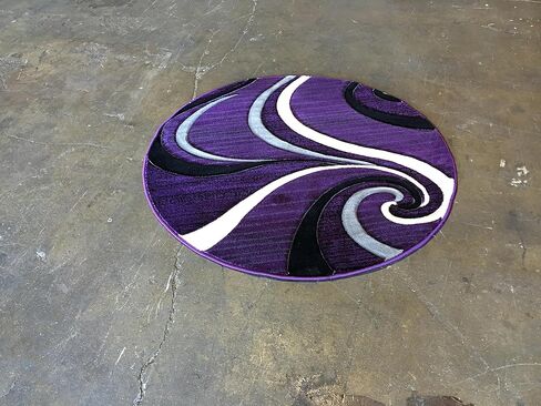 Modern Runner 400,000 Point Area Rug Swirl Purple Black &Grey Design 344 (32 inches X7 feet 3 inches) in Saudi Arabia