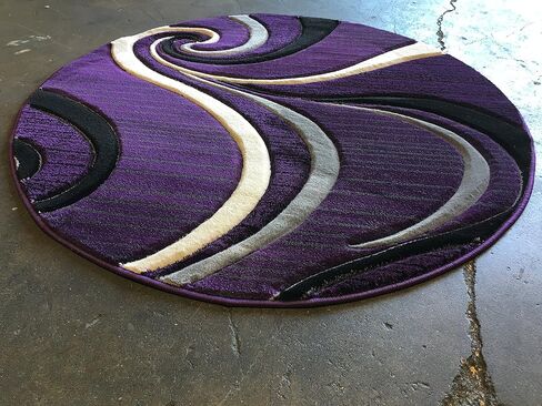 Modern Runner 400,000 Point Area Rug Swirl Purple Black &Grey Design 344 (32 inches X7 feet 3 inches) in Saudi Arabia