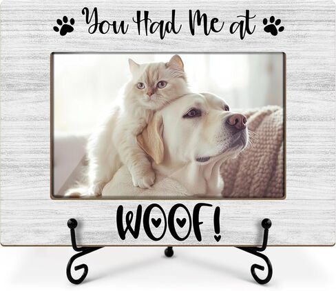 Cat Picture Frame, Kitten Paws, Picture Gifts For Women Wife Friend, Wooden Picture Frame For Holiday Birthday Thanksgiving, 4X6 Photo Frame With Stand -25 in Kuwait
