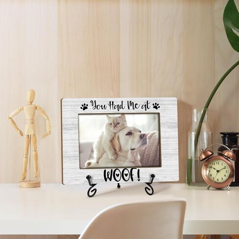 Cat Picture Frame, Kitten Paws, Picture Gifts For Women Wife Friend, Wooden Picture Frame For Holiday Birthday Thanksgiving, 4X6 Photo Frame With Stand -25 in Kuwait