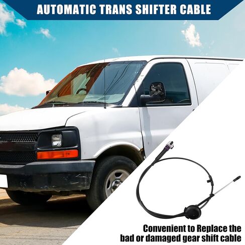 كابل ناقل الحركة الأوتوماتيكي لـ Chevy Express 1500 2500 3500 لـ GMC Savana/كابل رافعة التحكم التلقائي / متين / قطعة واحدة/أسود in Saudi Arabia
