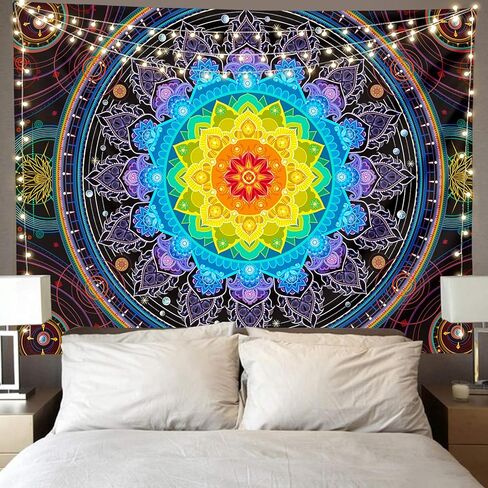 Edeesky Mandala Tapestry for Bedroom Aesthetic Wall Hanging Indian Hippie Wall Decor Bohemian Wall Art Boho Home Decor for Bedroom,Living Room,Dorm in Saudi Arabia