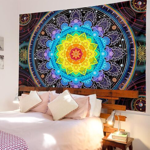Edeesky Mandala Tapestry for Bedroom Aesthetic Wall Hanging Indian Hippie Wall Decor Bohemian Wall Art Boho Home Decor for Bedroom,Living Room,Dorm in Saudi Arabia