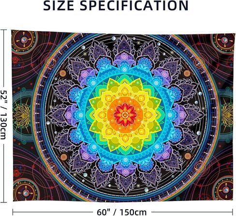 Edeesky Mandala Tapestry for Bedroom Aesthetic Wall Hanging Indian Hippie Wall Decor Bohemian Wall Art Boho Home Decor for Bedroom,Living Room,Dorm in Saudi Arabia