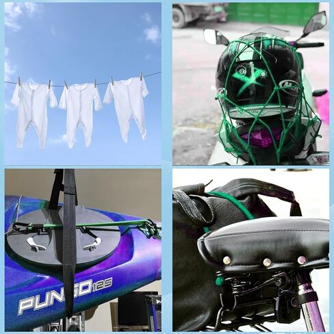 سلك بنجي بطول 60.96 سم مع خطاف من سبائك الألومنيوم، 4 قطع من الأشرطة المطاطية فائقة التحمل، حبل مرن قوي للخيمة الخارجية، رف الأمتعة، التخييم، البضائع، الدراجة، التخزين. (24 بوصة -أسود-قابل للتعديل) in Kuwait