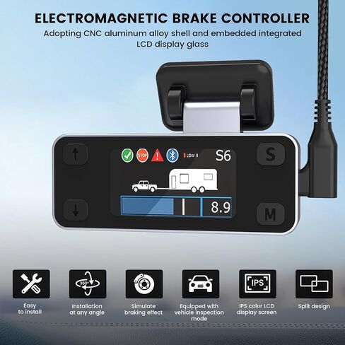 Electric Proportional Trailer Brake Controller Fit for 1-3 Axles Brake Controller, Electric Trailer Brake Controller for Small Multi-Purpose Trailers, Travel Trailers, Large Commercial Trailers in Saudi Arabia