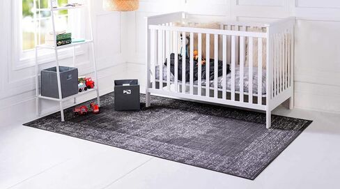 Unique Loom Aarhus Collection Vintage Border Area Rug_AAR003, 10 ft x 13 ft, Dark Gray/Gray in Kuwait