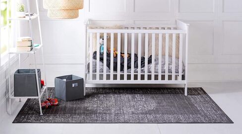Unique Loom Aarhus Collection Vintage Border Area Rug_AAR003, 10 ft x 13 ft, Dark Gray/Gray in Kuwait