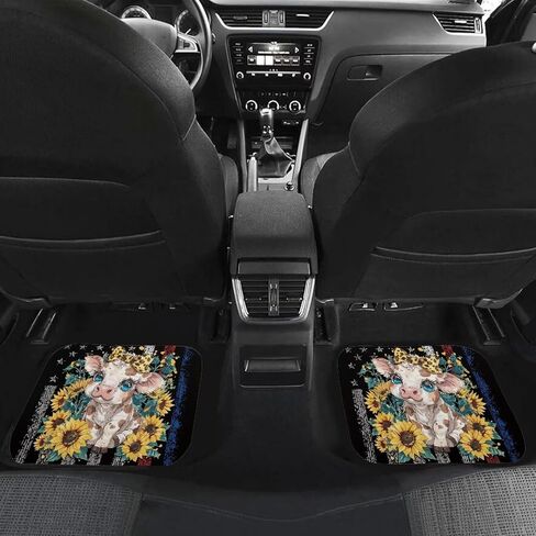 Anti-dust Automotive Floor Mats Washable Floor Mats with 4 Pieces Heavy Duty Protection Red Mushroom Print Car Floor Carpets for Man Woman in Saudi Arabia