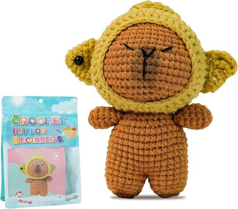 Crochet Kit for Beginners Adults Starter Friendly Crochet Kit with Step-by-Step Video Tutorials,Learn to Cute Gorilla Crochet Animal Kits,DIY Knitting Supplies,Easy Peasy Yarn for Crochet Lovers in Kuwait
