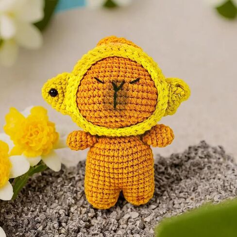 Crochet Kit for Beginners Adults Starter Friendly Crochet Kit with Step-by-Step Video Tutorials,Learn to Cute Gorilla Crochet Animal Kits,DIY Knitting Supplies,Easy Peasy Yarn for Crochet Lovers in Kuwait