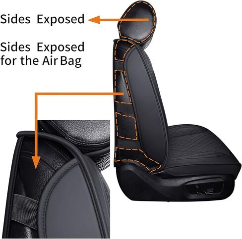 YIERTAI Universal Seat Covers Compatible with Honda Civic HRV Accord Toyota Rav4 Camry Corolla Nissan Pathfinder Murano Frontier Ford Explorer Mazda CX5 Waterproof Leather(Full Set/Black) in Saudi Arabia