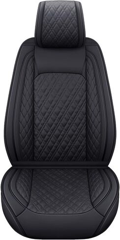 YIERTAI Universal Seat Covers Compatible with Honda Civic HRV Accord Toyota Rav4 Camry Corolla Nissan Pathfinder Murano Frontier Ford Explorer Mazda CX5 Waterproof Leather(Full Set/Black) in Saudi Arabia