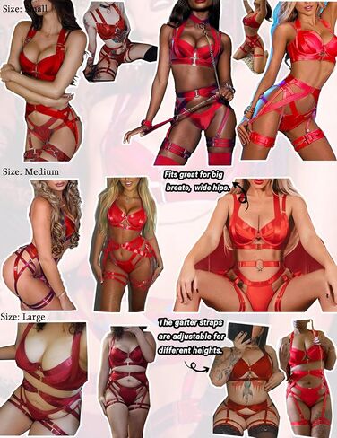 Sexy Naughty Lingerie Set With Underwire Push Up Garter Belt Lingerie Set Bra And Panty 5 Piece Lingerie in Saudi Arabia