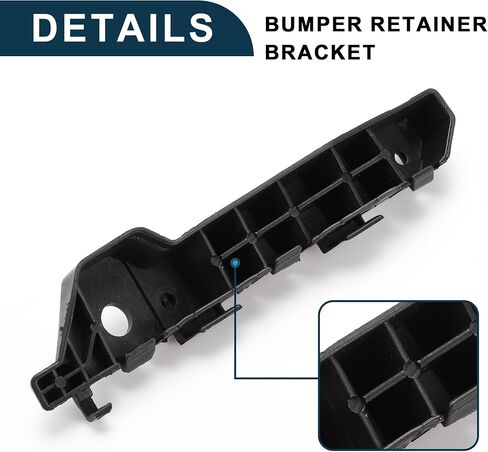 Bumper Support Bracket for Hyundai Santa Fe 2007-2009 Durable No.865162B000 | Right Side Front Bumper Retainer Bracket Hold Mount Black 1 Pc in Saudi Arabia